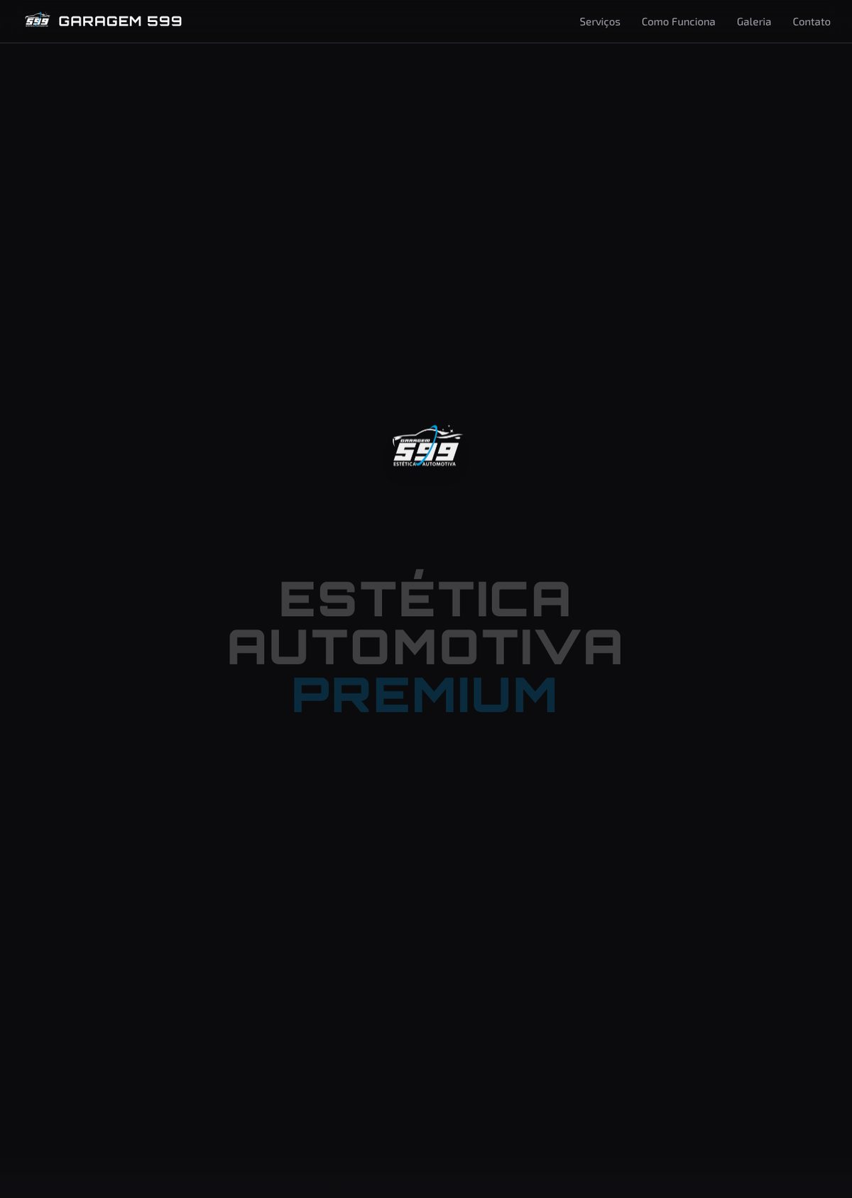 Captura real do site Garagem 599
